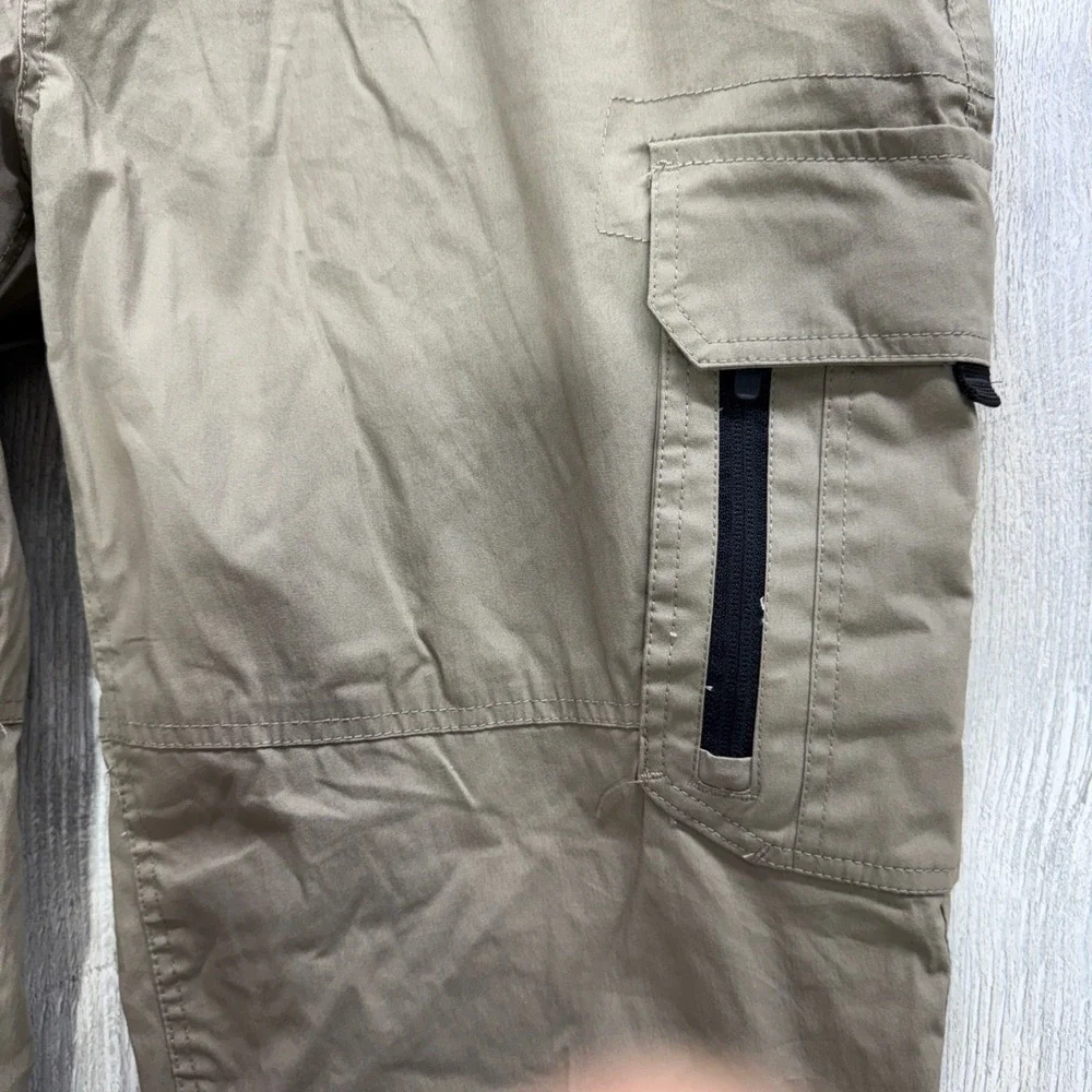BC Clothing Mens Cargo Pants XL x 30 Khaki Tan Stretch Hiking Work Trousers